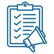 Icon of a checklist and megaphone, representing immigration and education advisory services. This highlights the commitment and expertise of IME Advisors in providing bespoked migration and visa services.