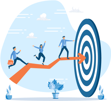People reaching a target, symbolising success in immigration and education advising. This highlights the commitment and expertise of IME Advisors in providing bespoked migration and visa services.