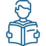 Student with book representing visa application preparation and submission for Australian migration. This highlights the commitment and expertise of IME Advisors in providing bespoked migration and visa services.